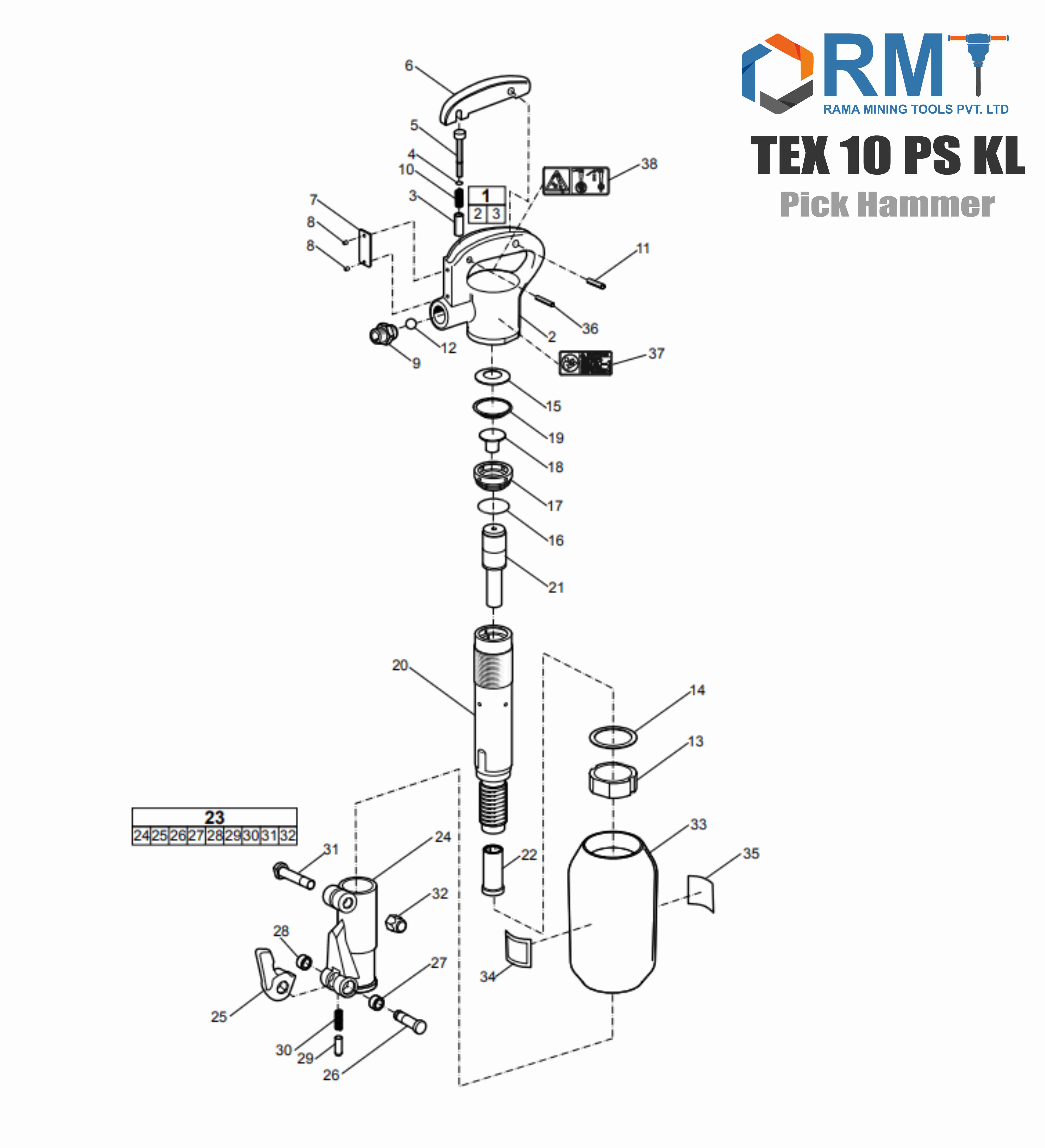 TEX 10 PS KL - Pick Hammer